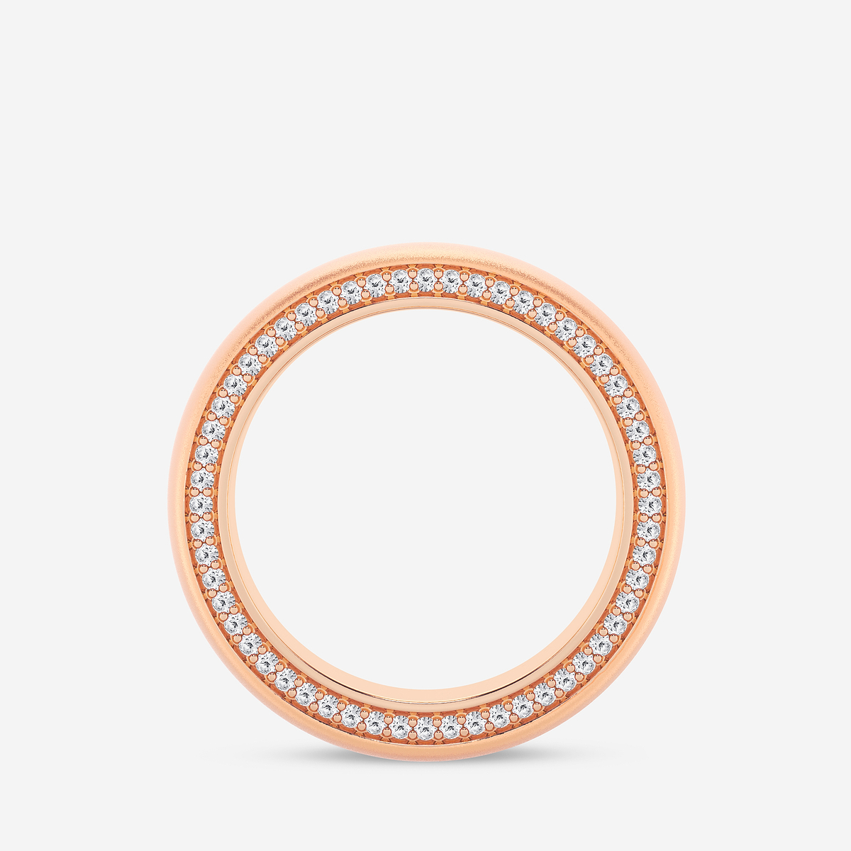 Additional Image 1 for  2/3 ctw Round Lab Grown Diamond 7mm Domed Sandblast Finish Eternity Band